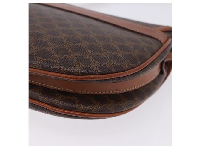 Céline CELINE Macadam Canvas Schultertasche PVC Leather Brown Gold Auth 204266 Braun Golden - vue 20