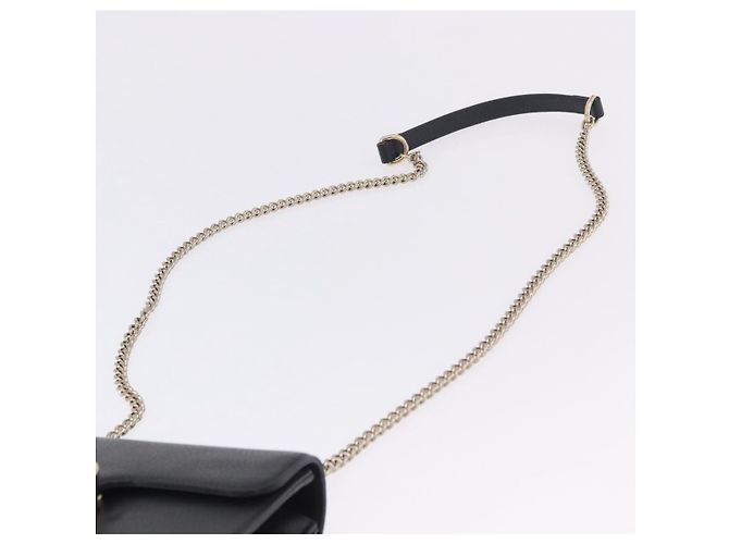 Borsa GUCCI Interlocking Chain Bag in pelle Outlet Nero Oro 510304 Auth 203114V D'oro - vista 15