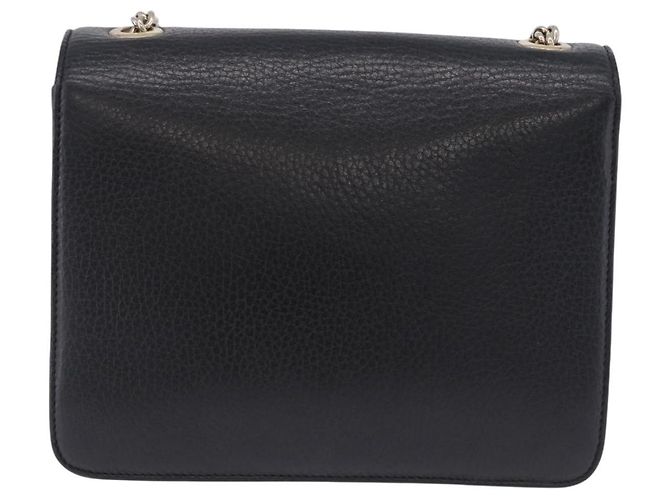 Borsa GUCCI Interlocking Chain Bag in pelle Outlet Nero Oro 510304 Auth 203114V D'oro - vista 2
