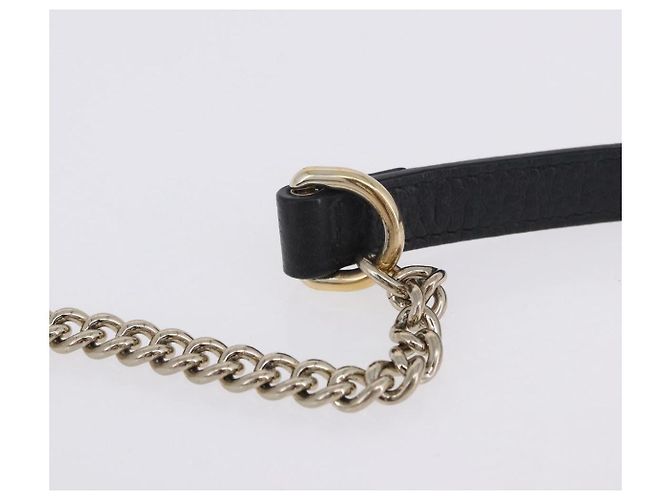 Borsa GUCCI Interlocking Chain Bag in pelle Outlet Nero Oro 510304 Auth 203114V D'oro - vista 7
