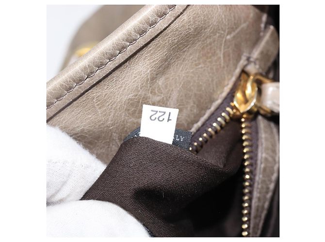Borsa a mano Miu Miu Vitellolux 2way Brown Gold Auth LN167V Marrone D'oro - vista 12