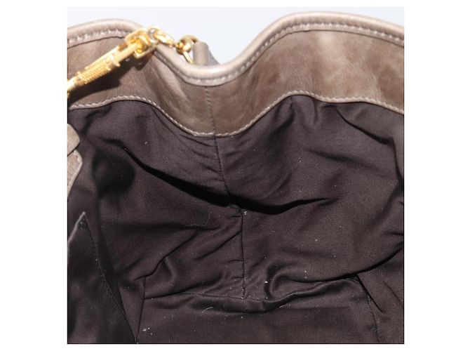 Borsa a mano Miu Miu Vitellolux 2way Brown Gold Auth LN167V Marrone D'oro - vista 22