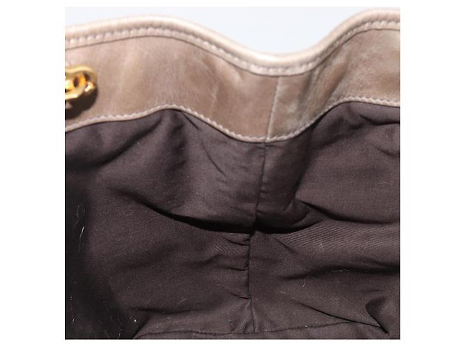 Borsa a mano Miu Miu Vitellolux 2way Brown Gold Auth LN167V Marrone D'oro - vista 23