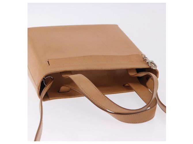 Borsa Salvatore Ferragamo Gancini in pelle 2way Marrone Argento Auth BA15725 - vista 14