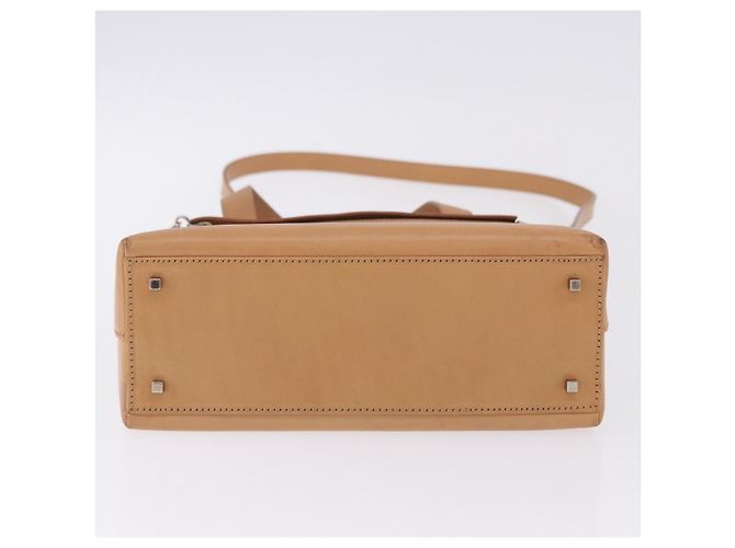 Borsa Salvatore Ferragamo Gancini in pelle 2way Marrone Argento Auth BA15725 - vista 8
