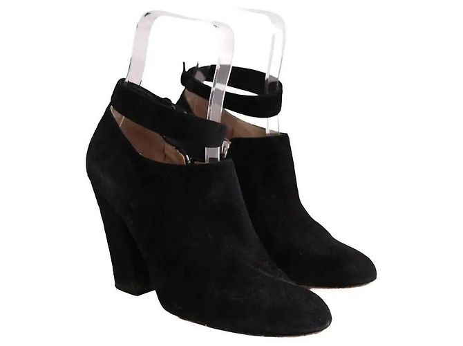 Chloé Absatzschuhe aus Wildleder Schwarz Größe 37 - Ansicht 3