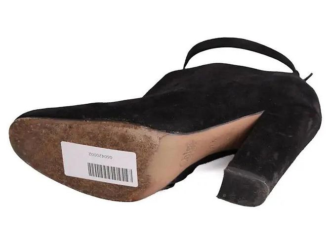 Chloé Absatzschuhe aus Wildleder Schwarz Größe 37 - Ansicht 6