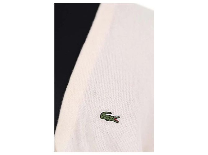 Cárdigan Lacoste de lana beige - vista 2