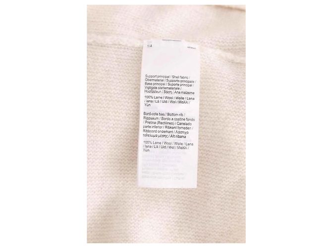 Cárdigan Lacoste de lana beige - vista 6