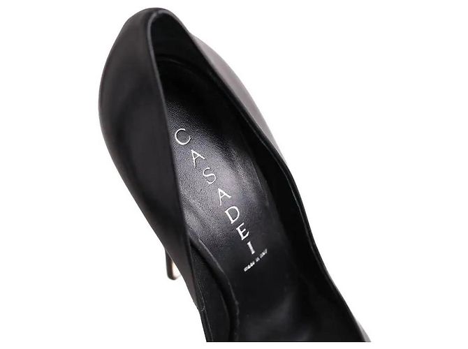 Décolleté Casadei in pelle nera taglia 37 Nero - vista 4
