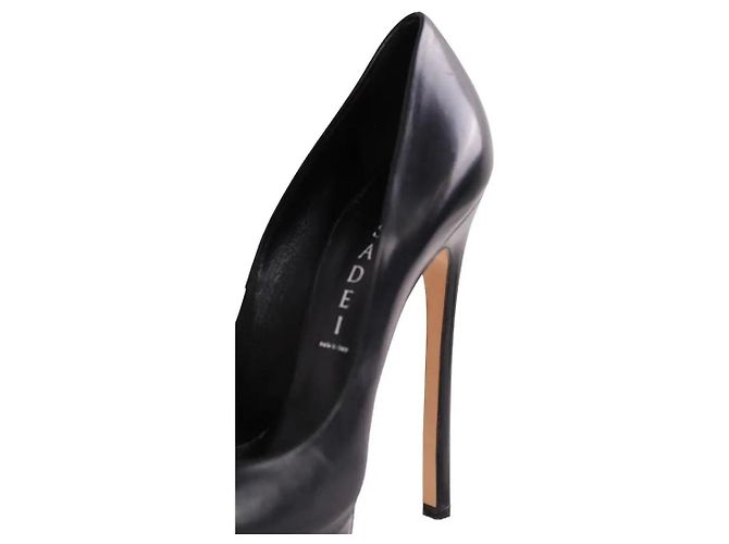 Décolleté Casadei in pelle nera taglia 37 Nero - vista 5
