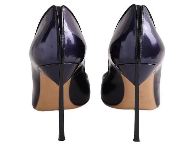 Décolleté Casadei in pelle blu navy - vista 2