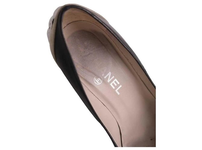 Décolleté Chanel in pelle nera Nero - vista 4