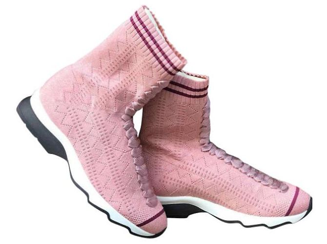 Sneakers Fendi rosa T.36 - vista 9