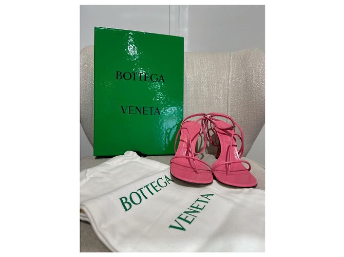 Sandali Bottega Veneta Strappy T.37 Rosa - vista 11