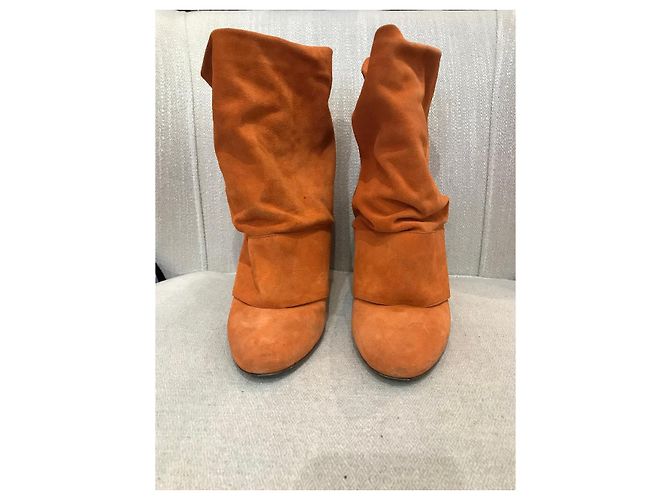 Botas Casadei naranjas T.39 - vista 2