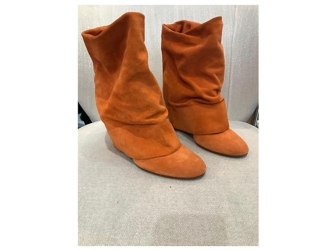 Botas Casadei naranjas T.39 - vista 3