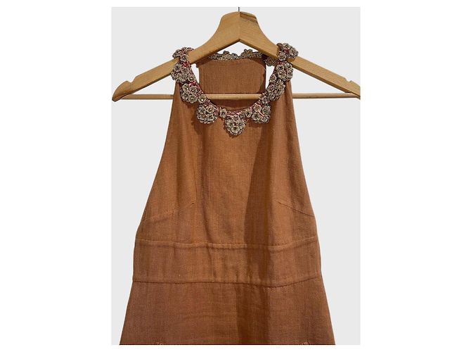 Valentino Garavani Vestido Valentino camel T.36 Camello - vista 2