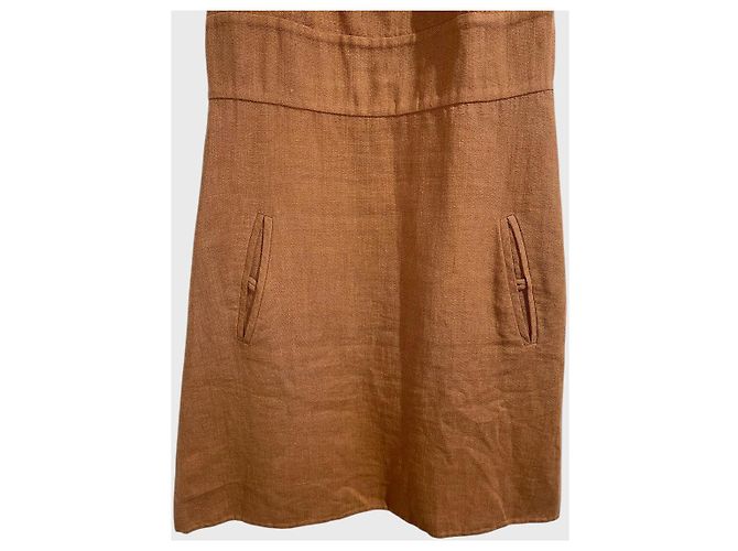 Valentino Garavani Vestido Valentino camel T.36 Camello - vista 4