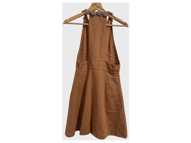 Valentino Garavani Vestido Valentino camel T.36 Camello - vista 6