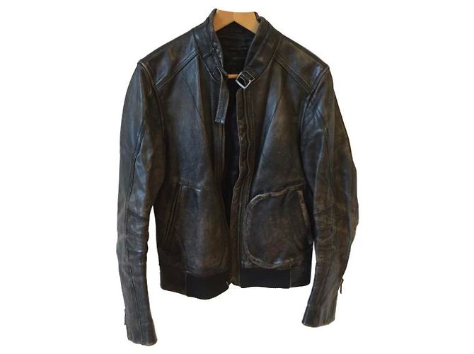 Casaco de couro Marc Jacobs T.44 Preto - vista 6