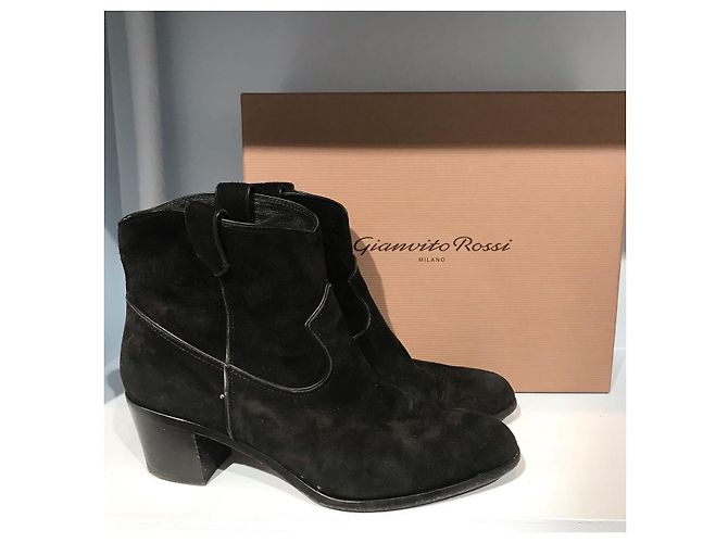 Gianvito Rossi Boots schwarz T.39,5 - Ansicht 7