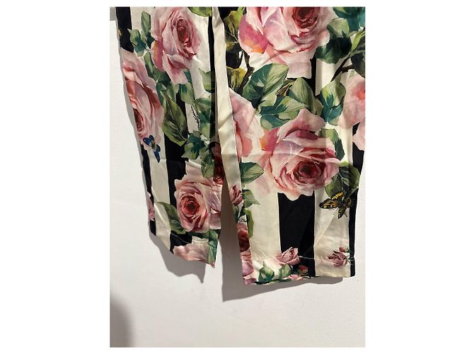 Pantalones Dolce & Gabbana a rayas T.38 Negro - vista 5