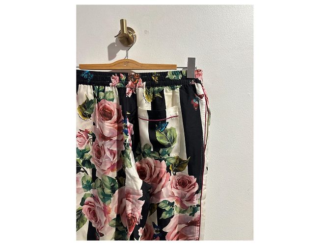 Pantalones Dolce & Gabbana a rayas T.38 Negro - vista 7