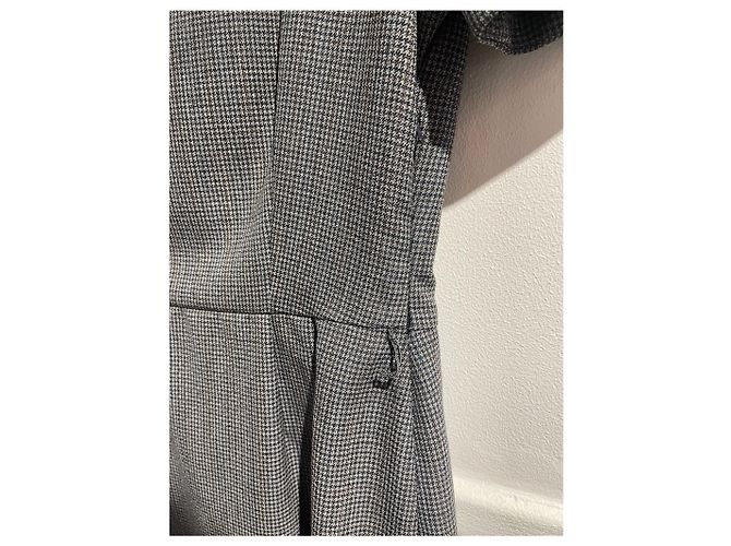 Autre Marque Dior Kleid aus Wolle grau Hahnentritt - Ansicht 4