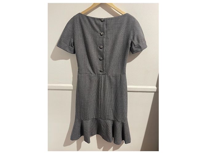 Autre Marque Dior Kleid aus Wolle grau Hahnentritt - Ansicht 5