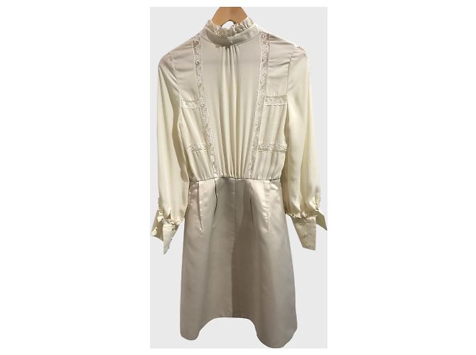 Vestido Dice Kayek écrue T.40 Beige - vista 3