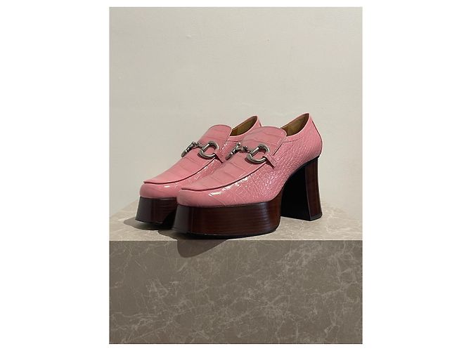 Mocassini Gucci rosa T.41 NUOVI - vista 3