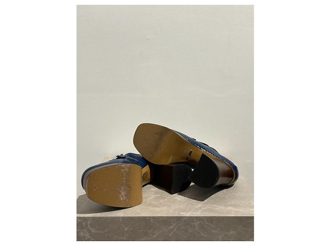 Mocassini Gucci blu T.39.5 - vista 11