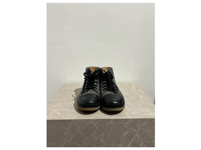 Stivaletti Chanel grigi T.36,5 Grigio - vista 3
