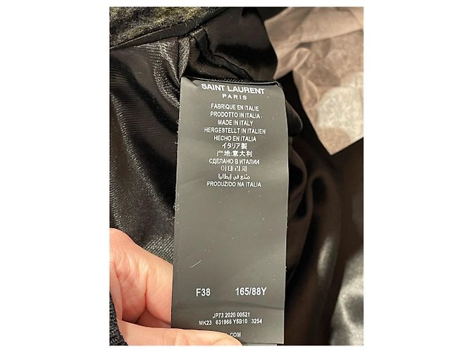 Autre Marque Abrigo Saint Laurent T.38 Negro - vista 6
