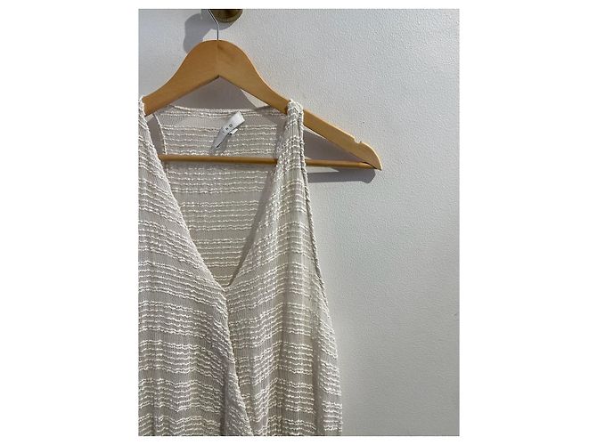 Iro kurzes Kleid beige V Ausschnitt XS - Ansicht 2