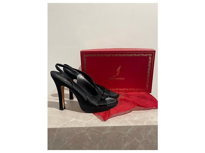 Décolleté Rene Caovilla neri T.37 Nero - vista 6