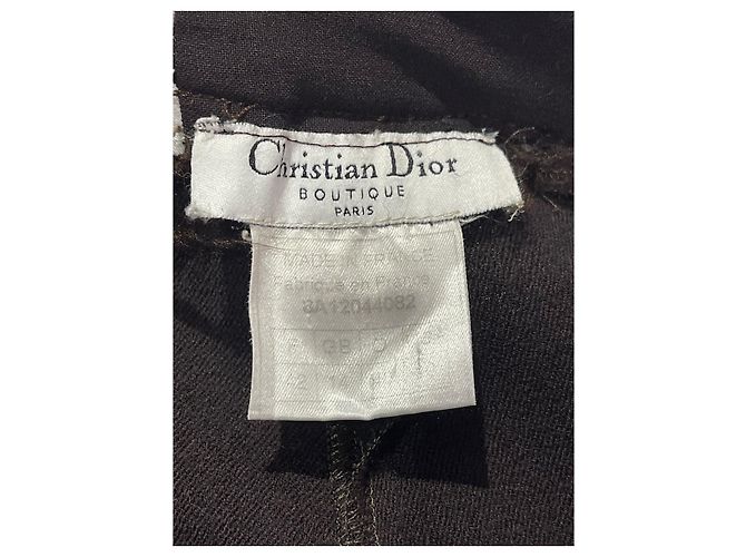 Pantalones Christian Dior marrón T.42 Castaño - vista 4
