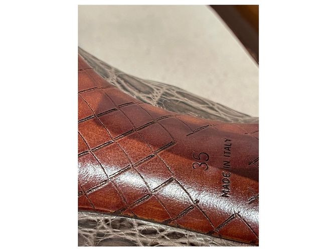 Décolleté Bottega Veneta marroni T.35 Marrone - vista 5