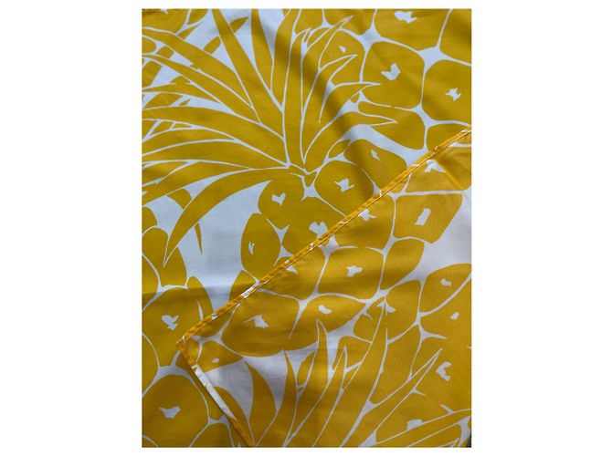 Foulard Eres de algodón motivo ananas amarillo - vista 3