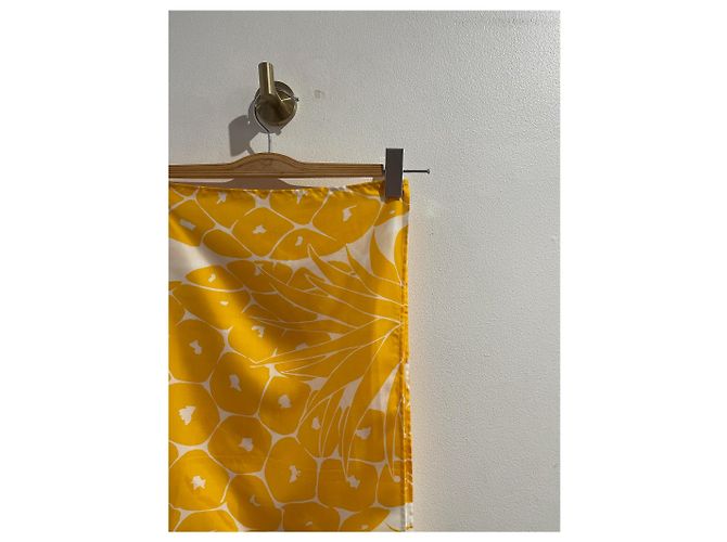 Foulard Eres de algodón motivo ananas amarillo - vista 5