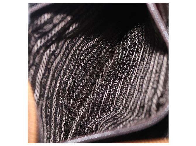 Bolsa PRADA em couro e tweed marrom prata autêntica 203885A - vista 25