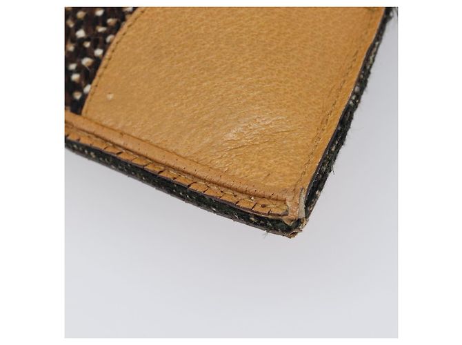 Bolsa PRADA em couro e tweed marrom prata autêntica 203885A - vista 8