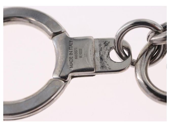 LOUIS VUITTON Porte Cre Printed Initials LV Charm Metal M65071 LV Auth 203696V Argento - vista 11