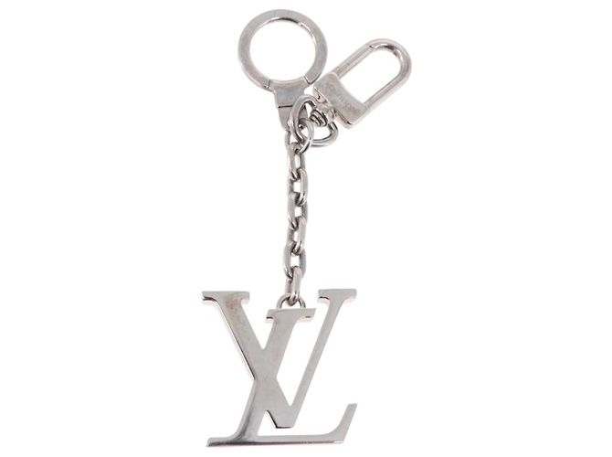 LOUIS VUITTON Porte Cre Printed Initials LV Charm Metal M65071 LV Auth 203696V Argento - vista 13