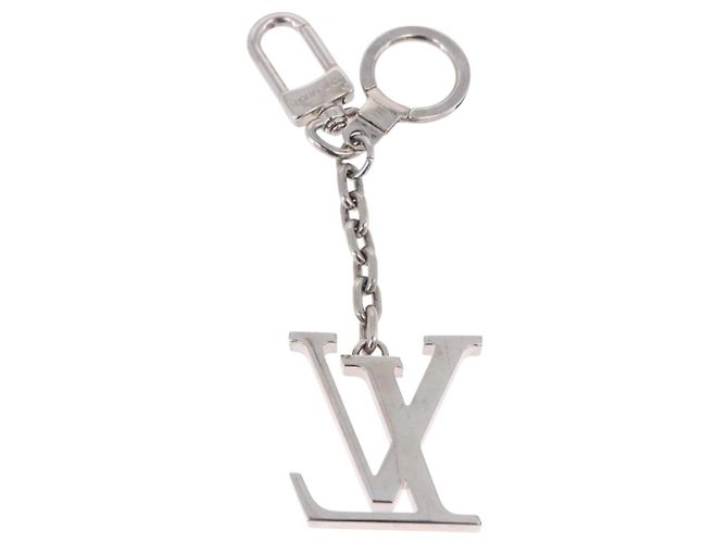 LOUIS VUITTON Porte Cre Printed Initials LV Charm Metal M65071 LV Auth 203696V Argento - vista 2