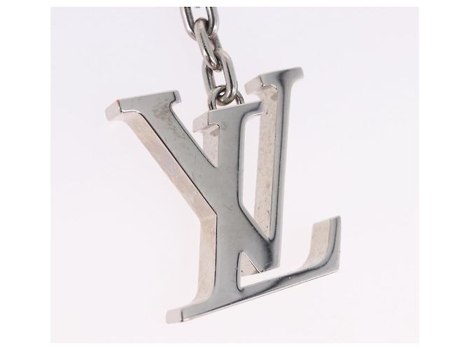 LOUIS VUITTON Porte Cre Printed Initials LV Charm Metal M65071 LV Auth 203696V Argento - vista 3