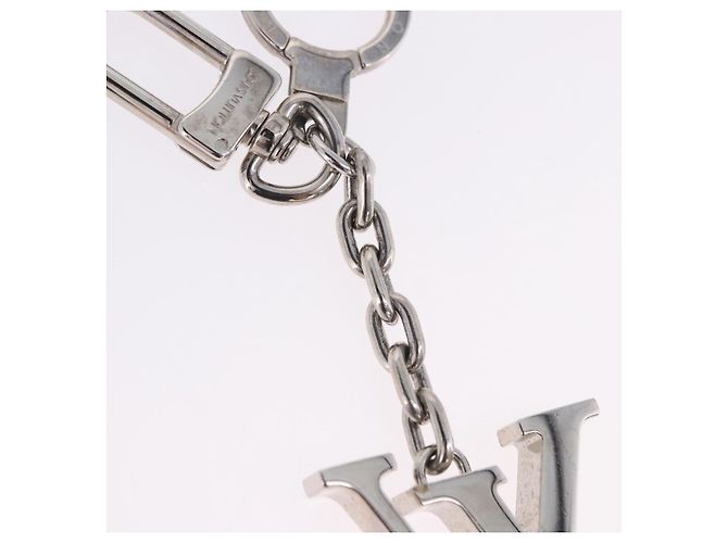 LOUIS VUITTON Porte Cre Printed Initials LV Charm Metal M65071 LV Auth 203696V Argento - vista 8