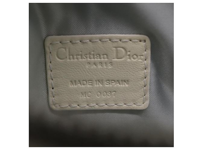 Christian Dior Romantic Accessoire-Tasche PVC Leather White Silver Auth 205858V Silber Weiß - Ansicht 11