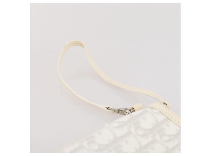Christian Dior Romantic Accessoire-Tasche PVC Leather White Silver Auth 205858V Silber Weiß - Ansicht 14